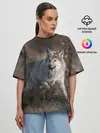 Женская футболка оверсайз / WOLF