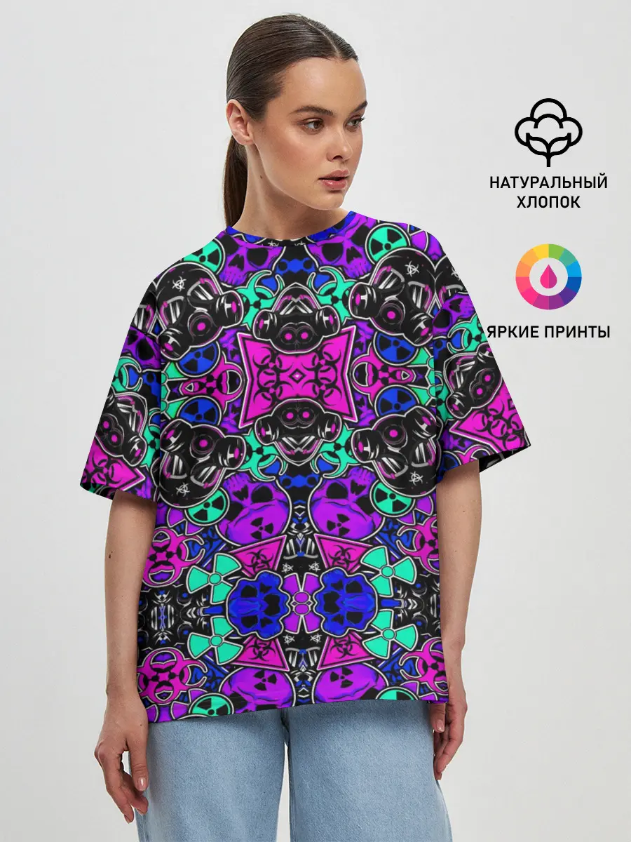 Женская футболка оверсайз / RADIATION