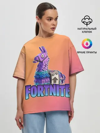 Женская футболка оверсайз / Fortnite | Lama