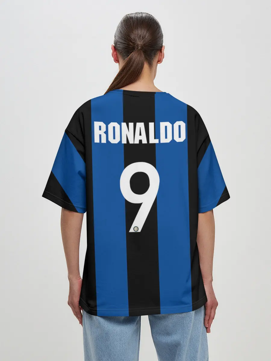 Женская футболка оверсайз / Ретро Форма Интер