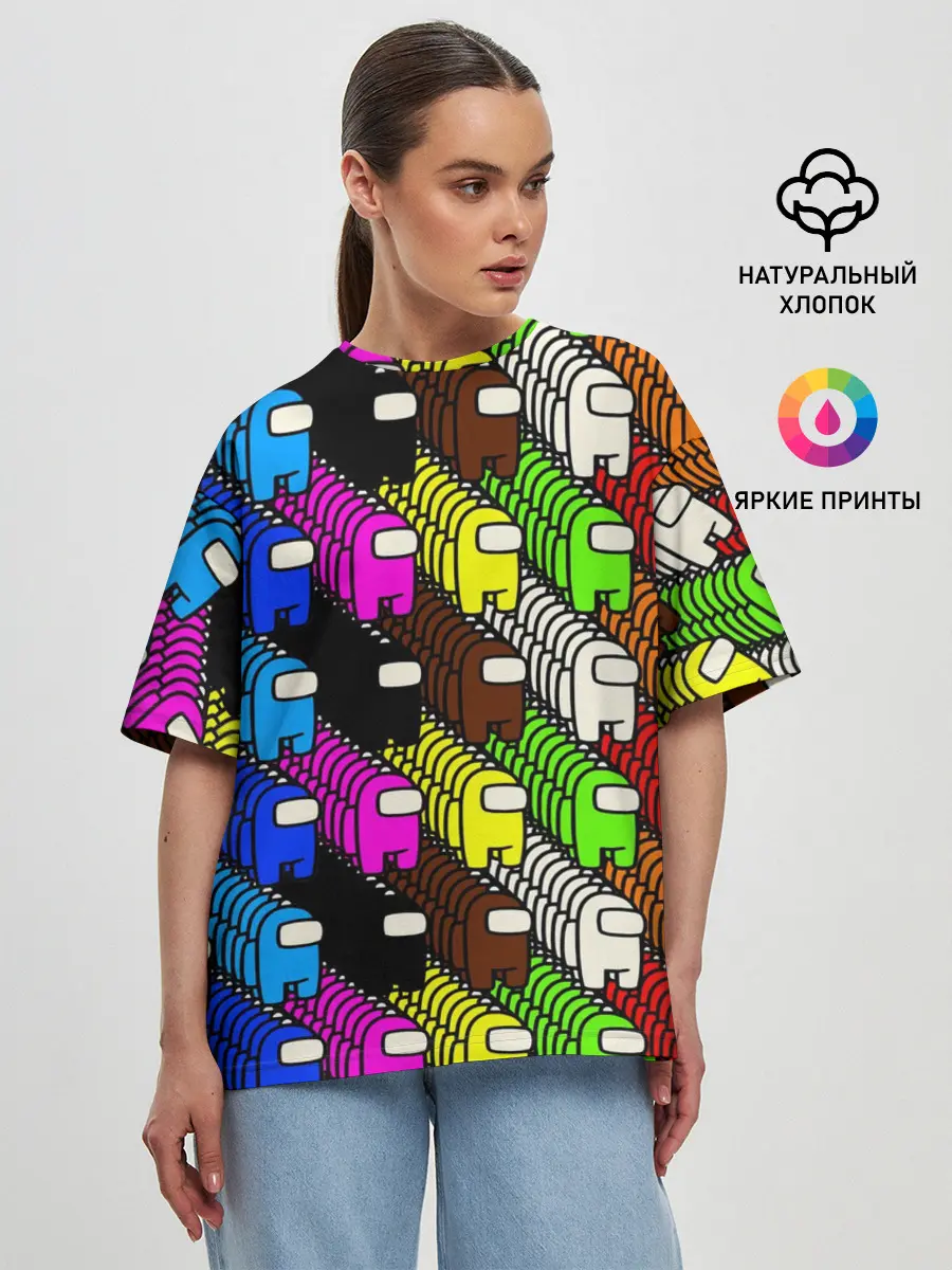 Женская футболка оверсайз / AMONG US