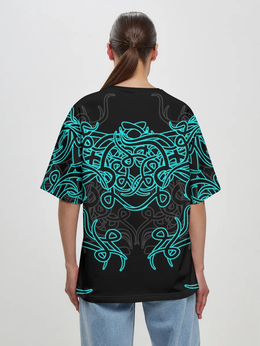 Женская футболка оверсайз / Узоры магия