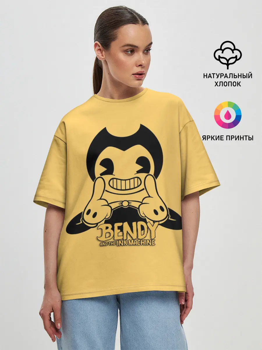 Женская футболка оверсайз / Bendy And The Ink Machine