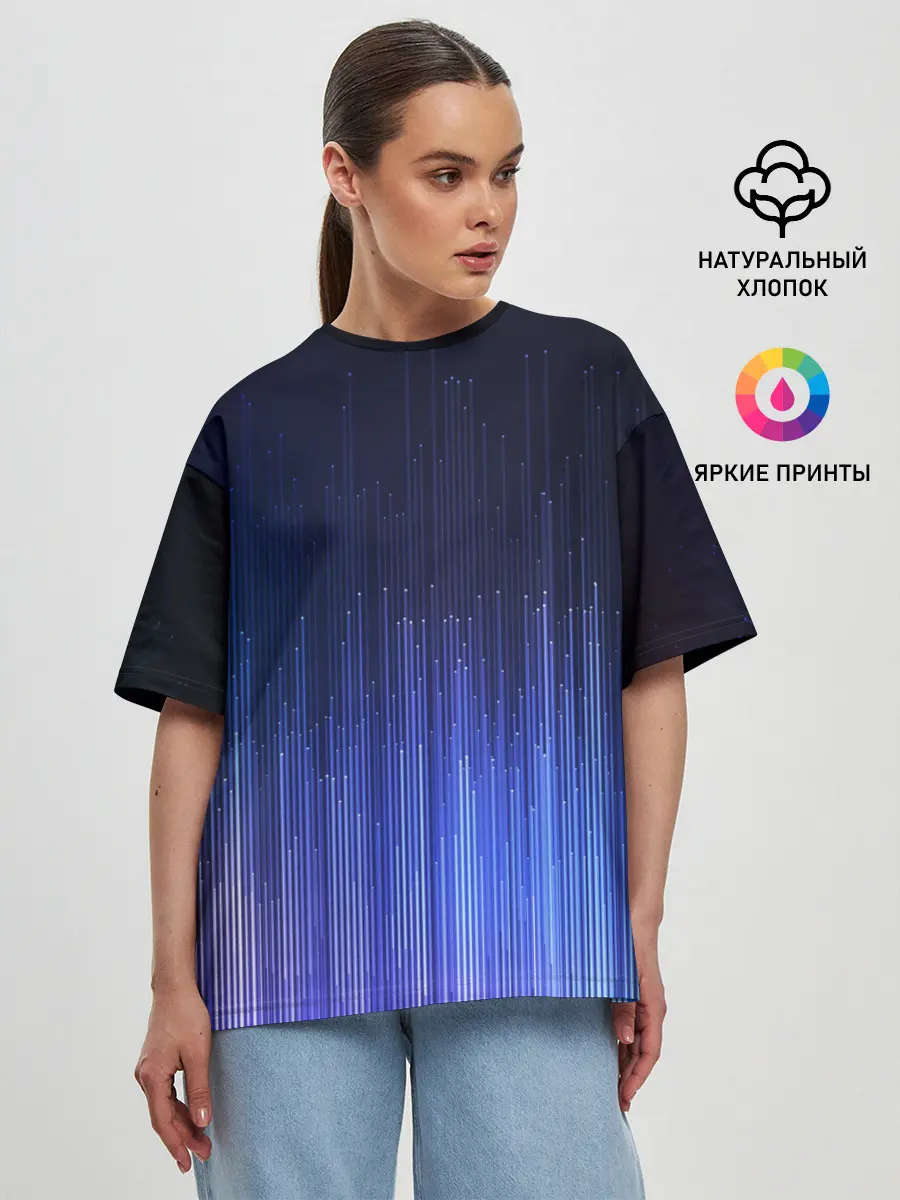 Женская футболка оверсайз / Эквалайзер настроения | Mood Equalizer