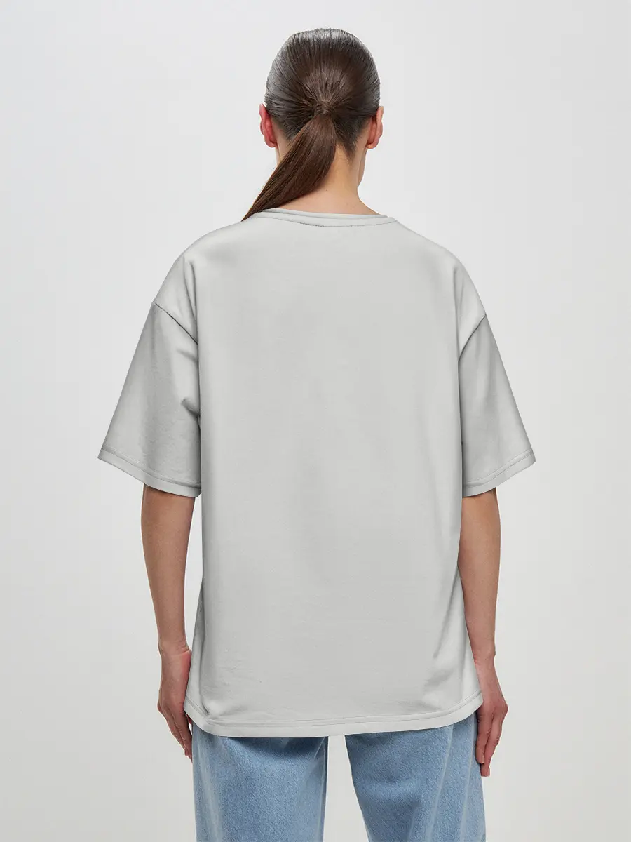 Женская футболка оверсайз / Серьёзная Панда