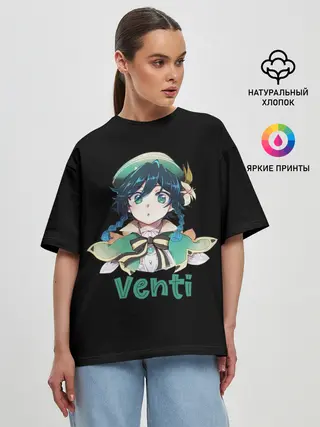 Женская футболка оверсайз / Genshin Impact
