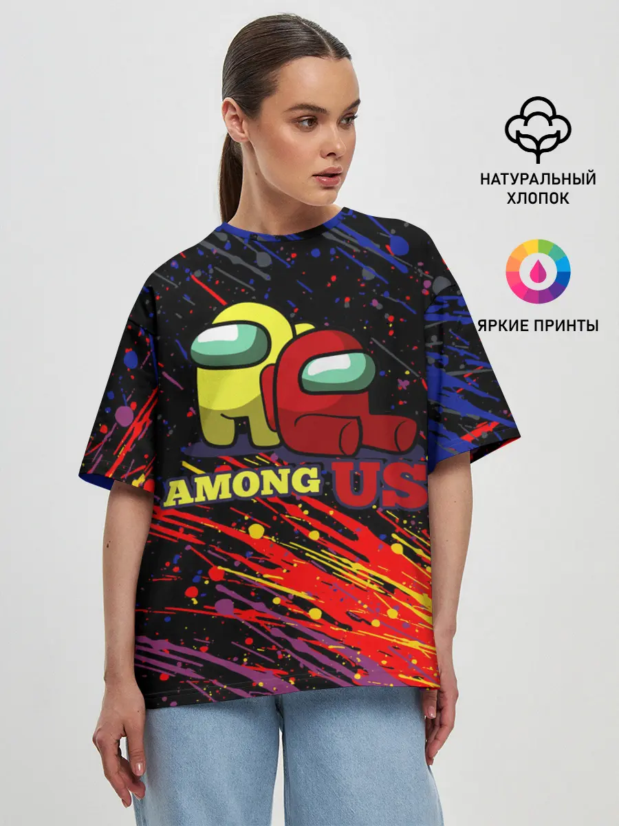 Женская футболка оверсайз / AMONG US.