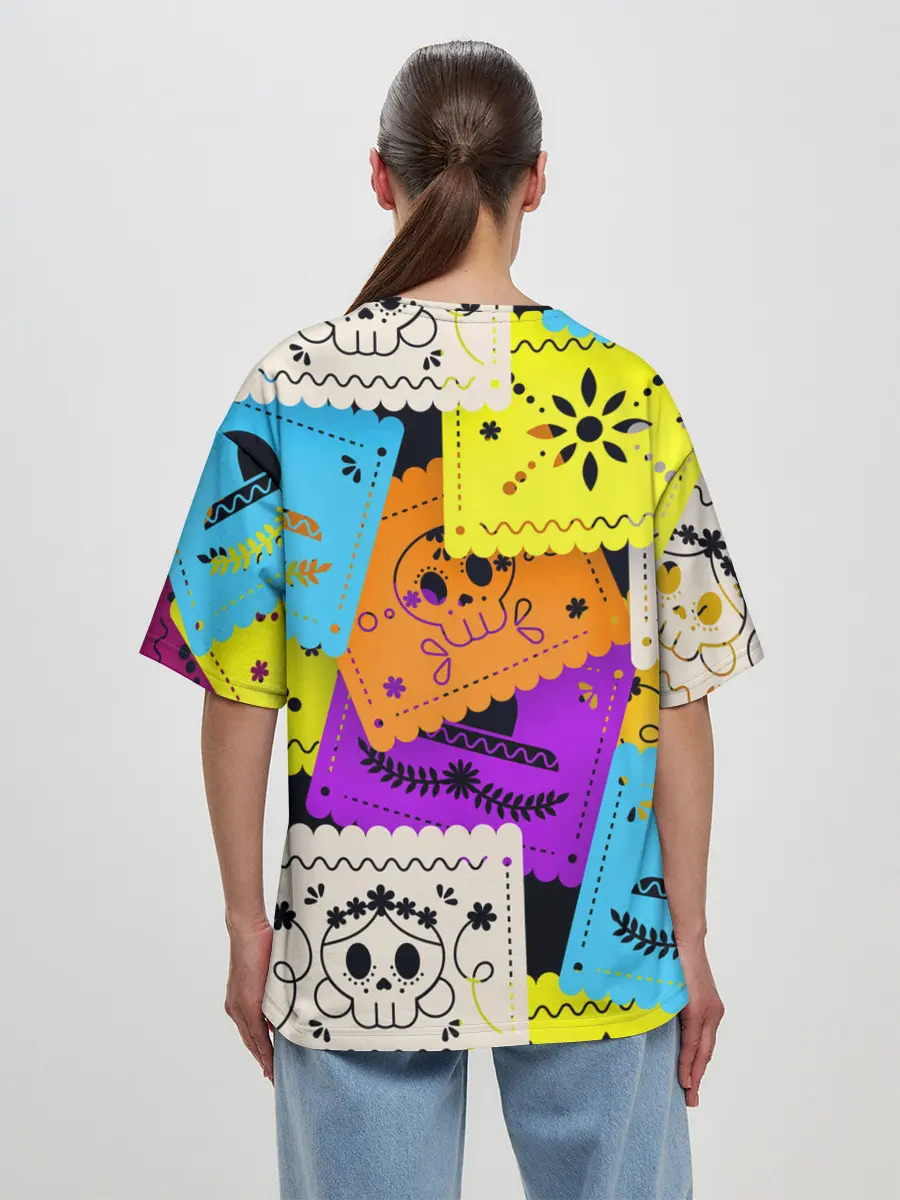 Женская футболка оверсайз / Color pattern