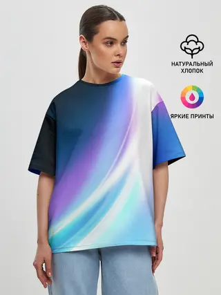Женская футболка оверсайз / Сияние