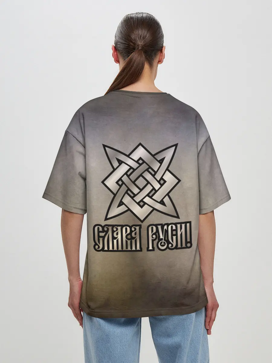 Женская футболка оверсайз / СЛАВА РУСИ
