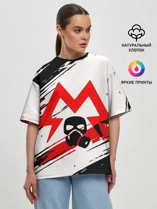 Женская футболка оверсайз / METRO EXODUS SPARTA