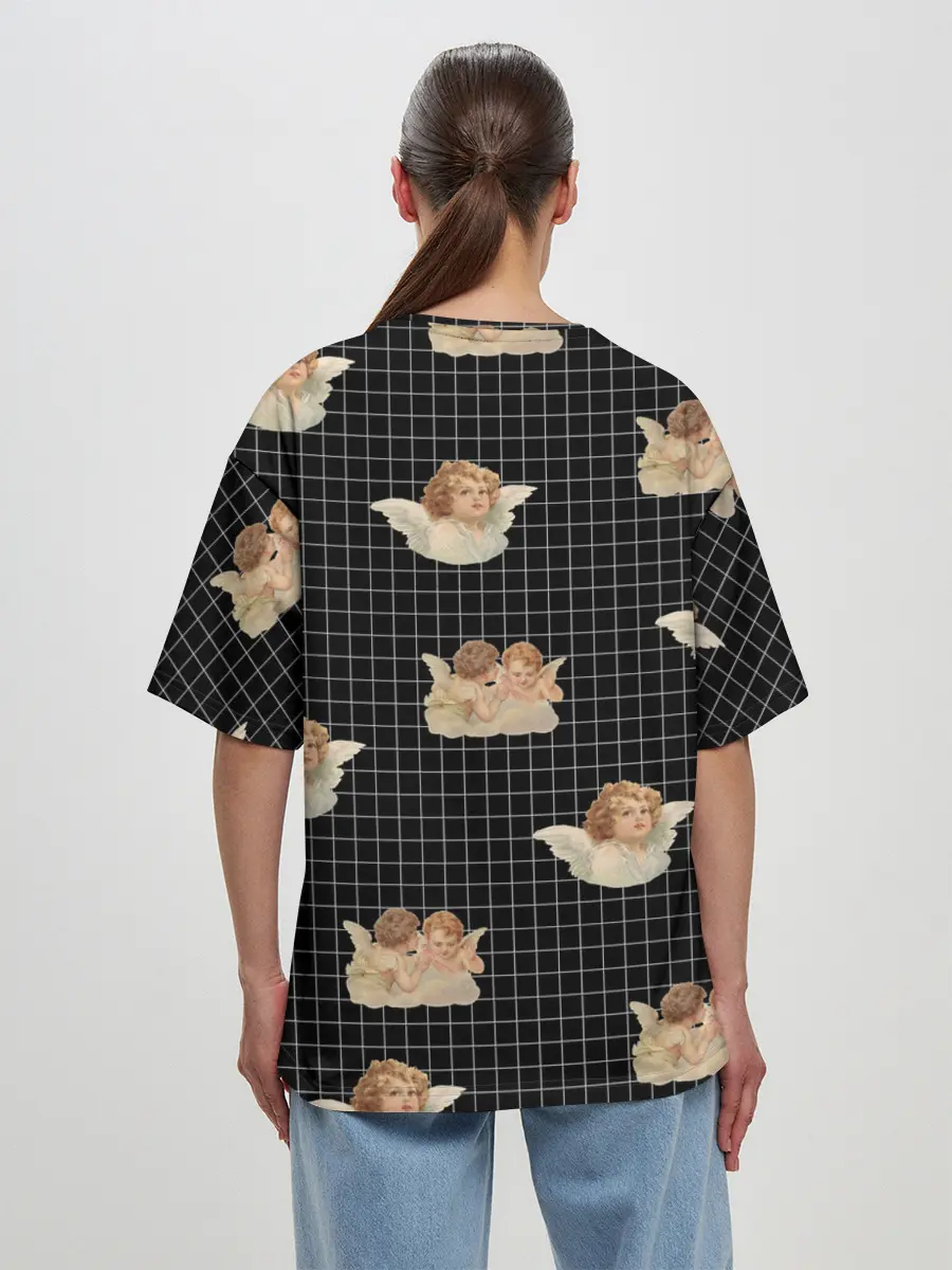 Женская футболка оверсайз / Ангел