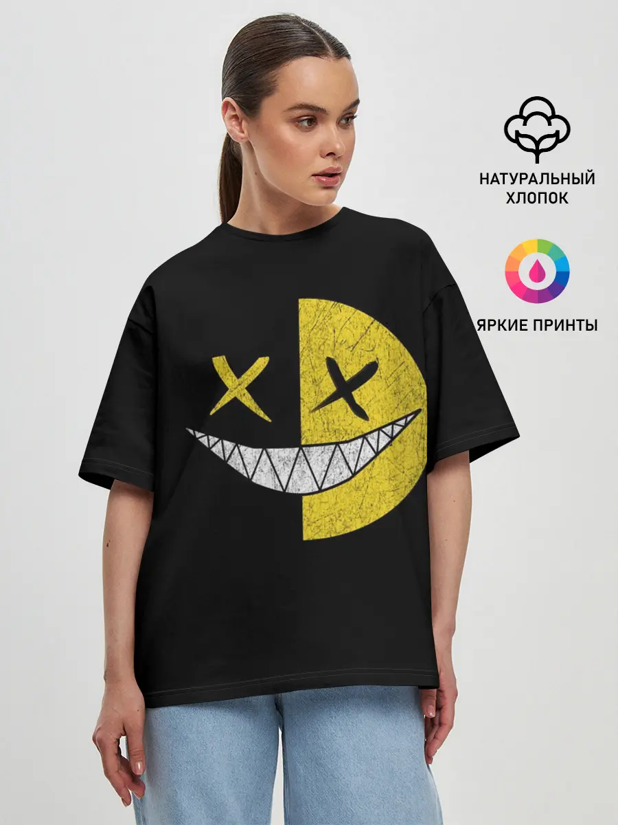 Женская футболка оверсайз / SMILE