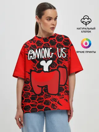 Женская футболка оверсайз / AMONG US