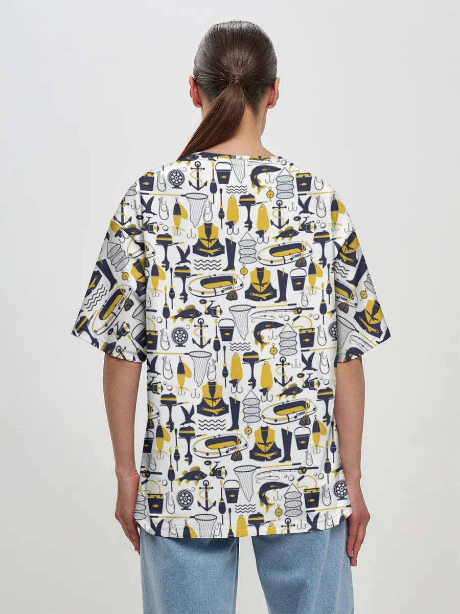 Женская футболка оверсайз / Мечта рыболова