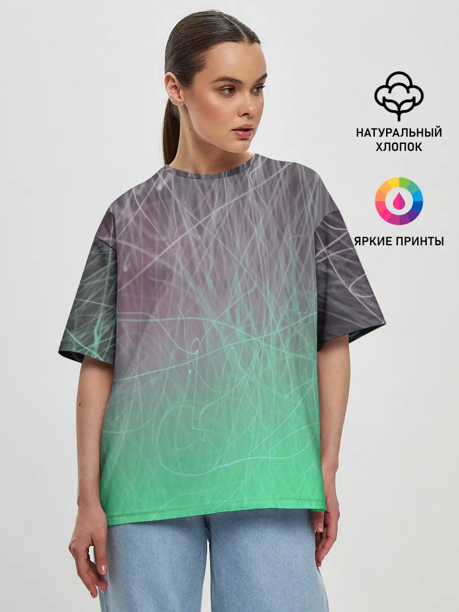 Женская футболка оверсайз / Текстура