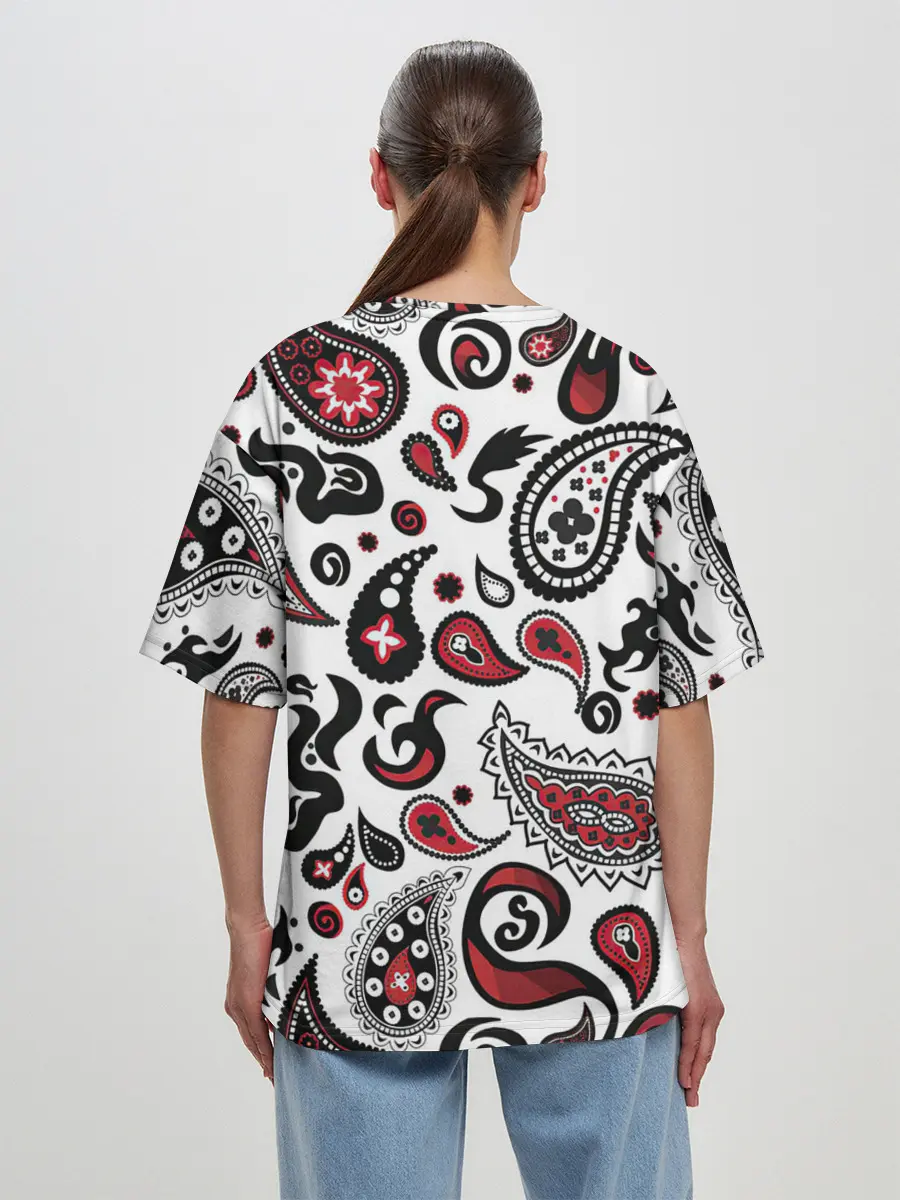 Женская футболка оверсайз / Молекулярный рисунок