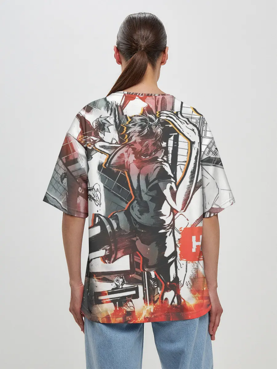 Женская футболка оверсайз / Haikyu Haikyuu Haikuu