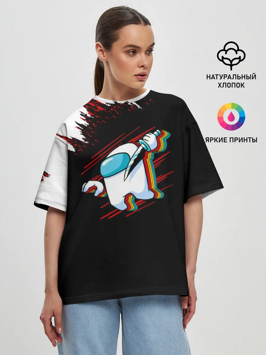 Женская футболка оверсайз / Among Us