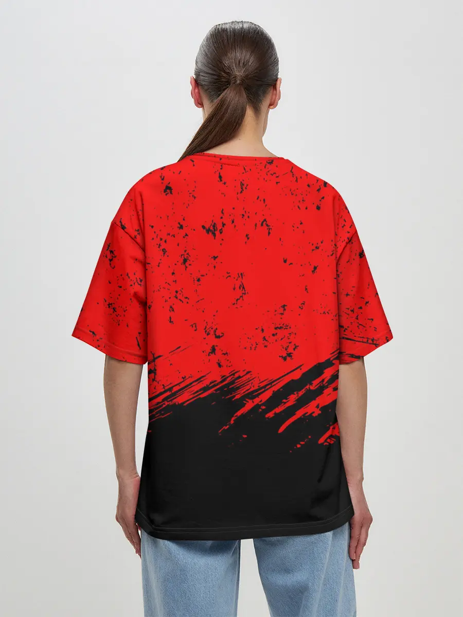 Женская футболка оверсайз / AMONG US - НЕ ВЕРЬ НИКОМУ