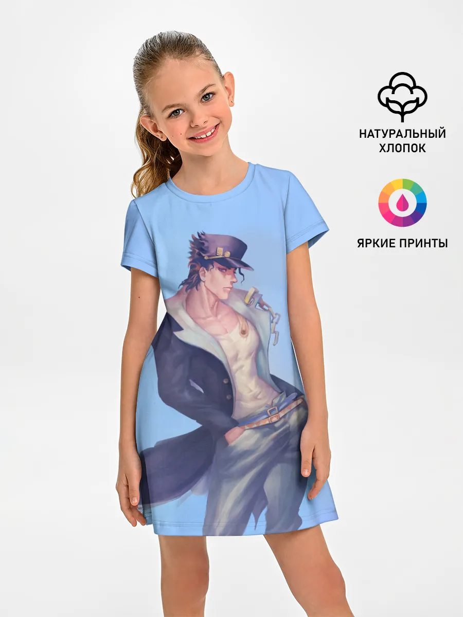 Детское платье / Joutarou Kuujou на синем