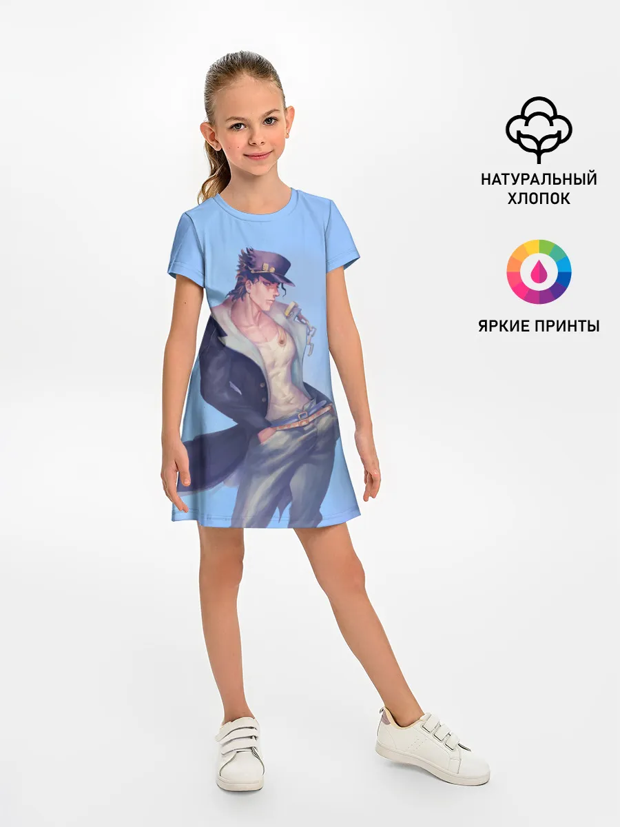 Детское платье / Joutarou Kuujou на синем