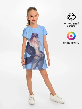 Детское платье / Joutarou Kuujou на синем