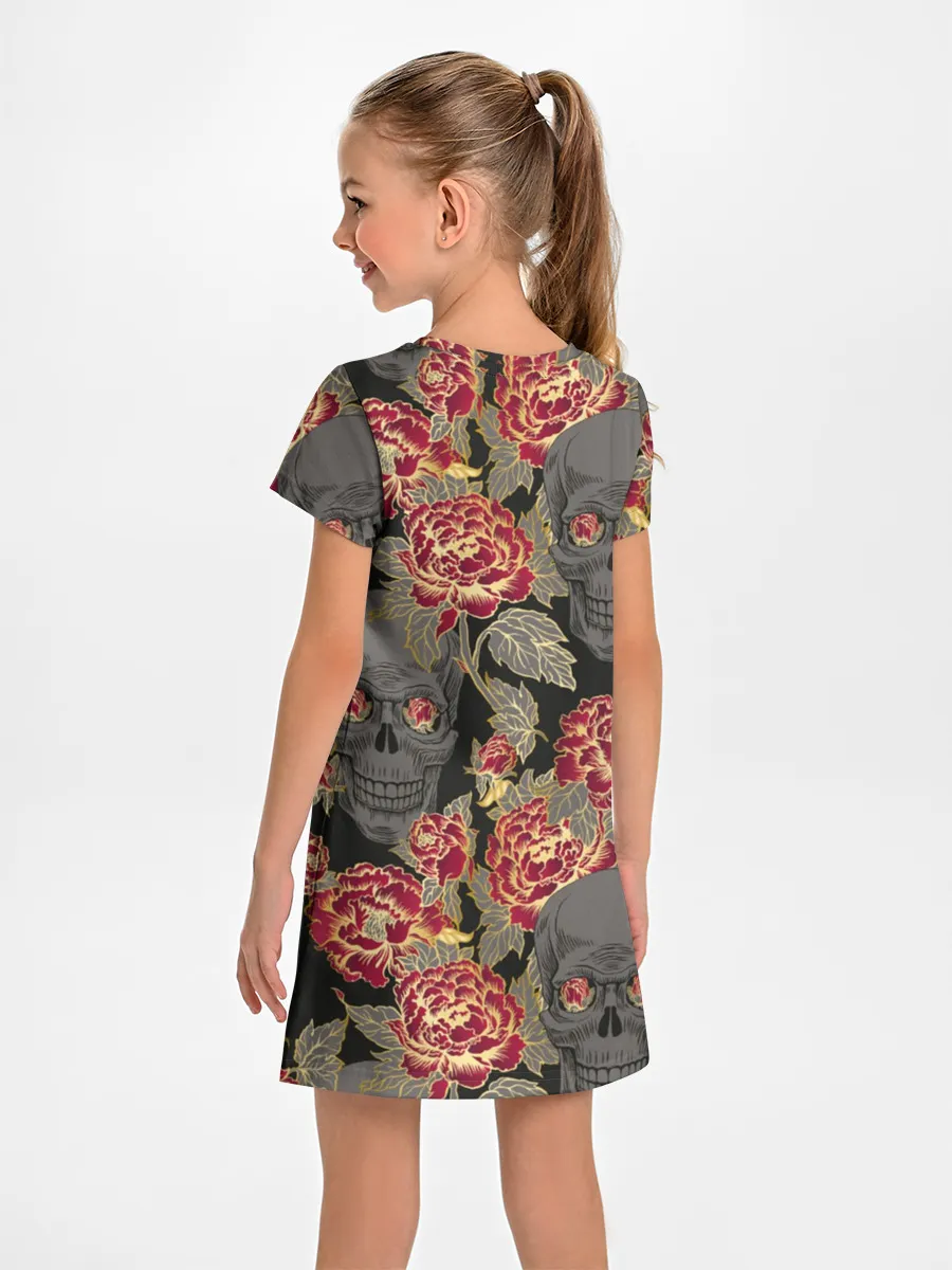 Детское платье / Черепа и розы