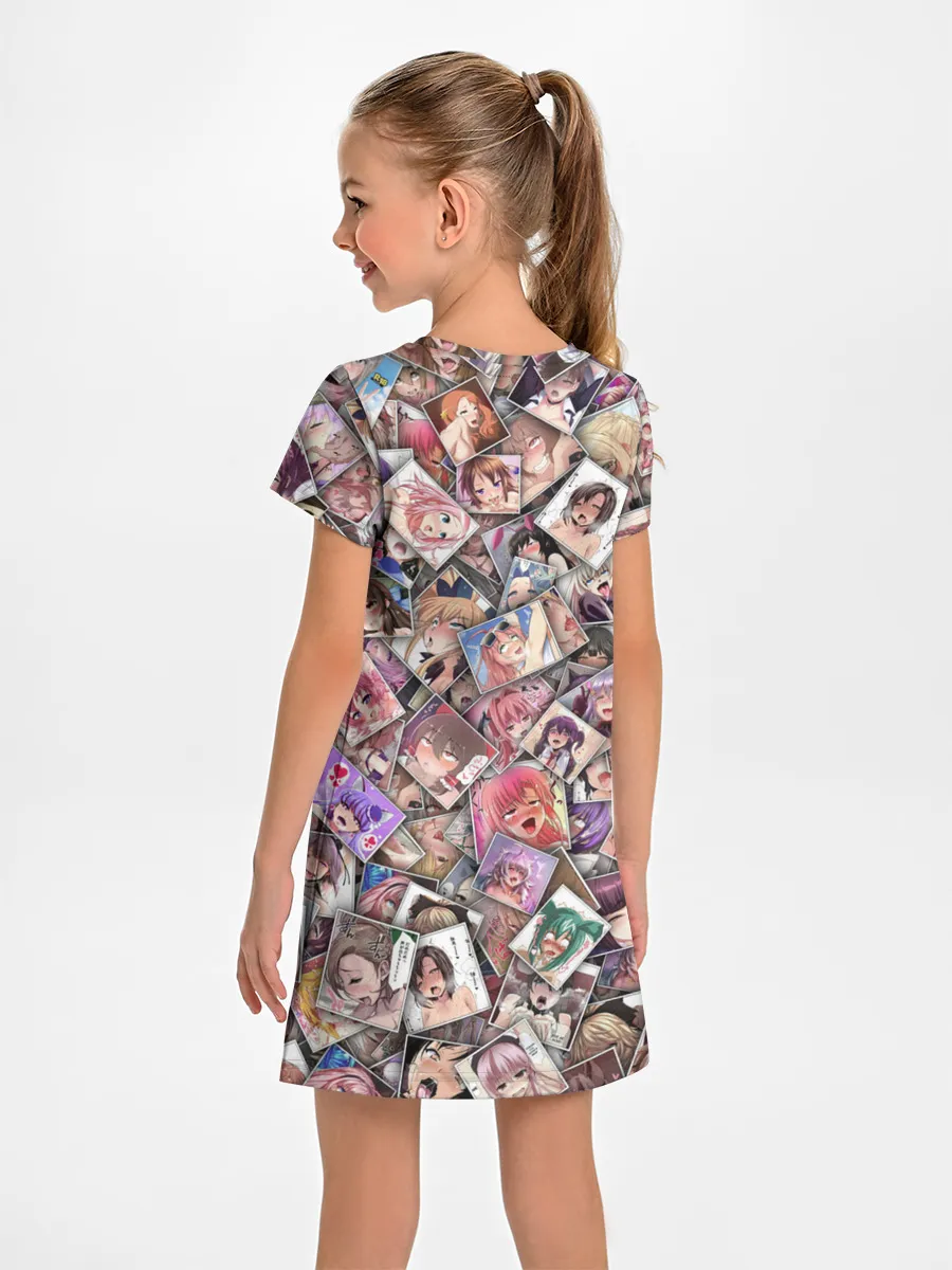 Детское платье / Ахегао цвет