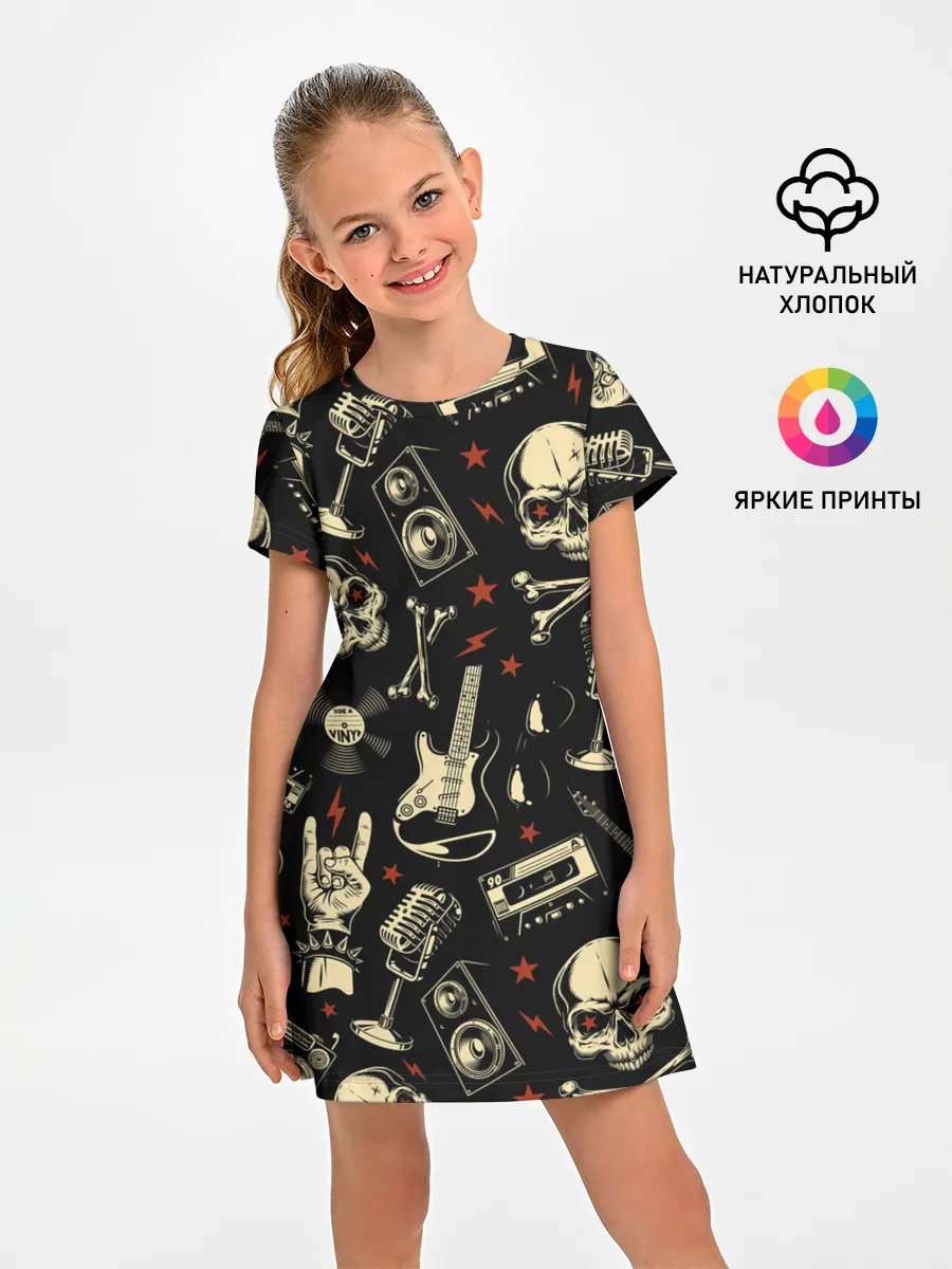 Детское платье / Гранж с черепами