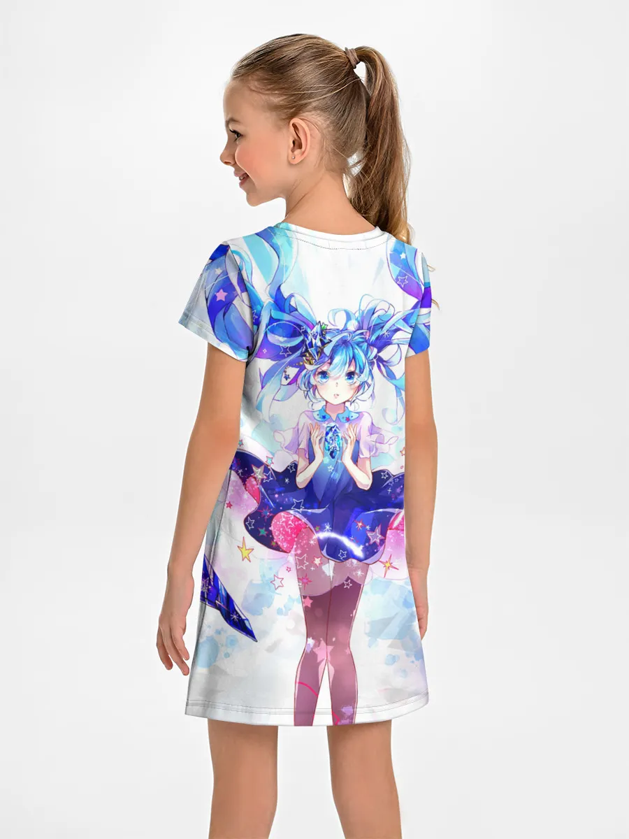 Детское платье / Хацуне Мику на красочном фоне