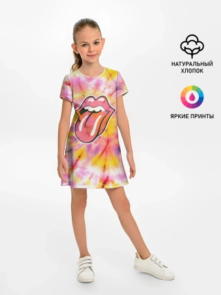 Детское платье / Rolling Stones tie-dye