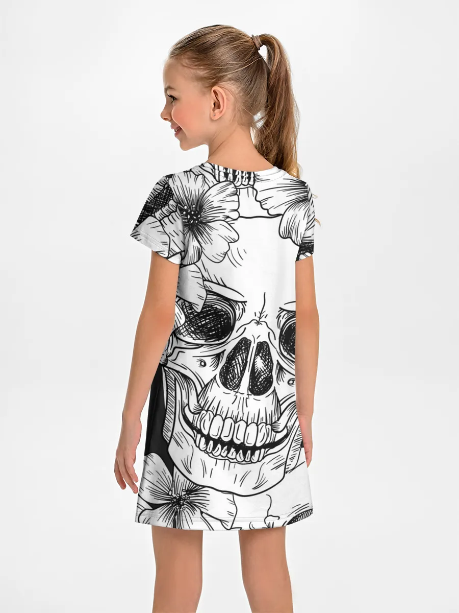 Детское платье / Цветочный череп