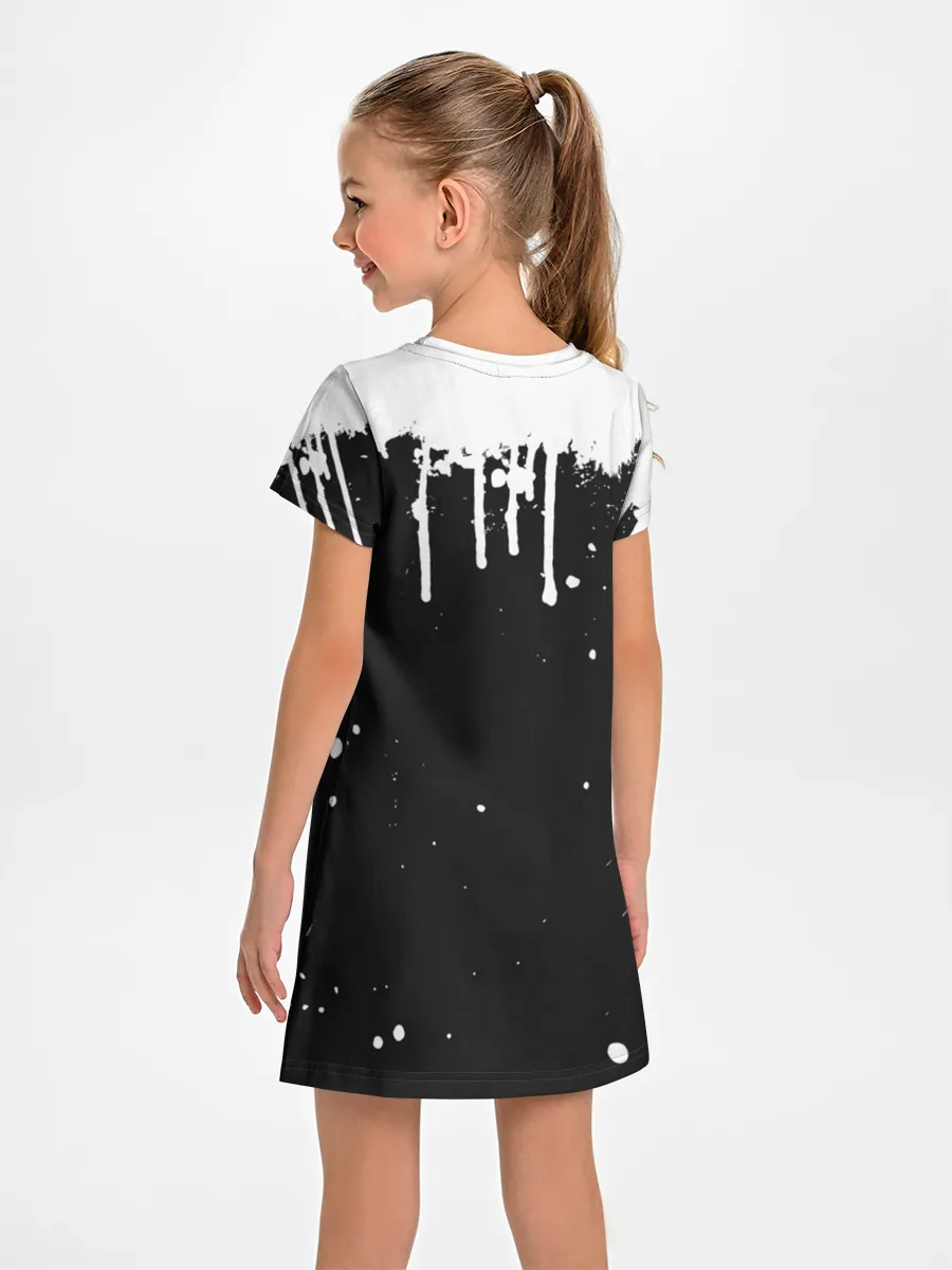 Детское платье / Ахегао лицо чб