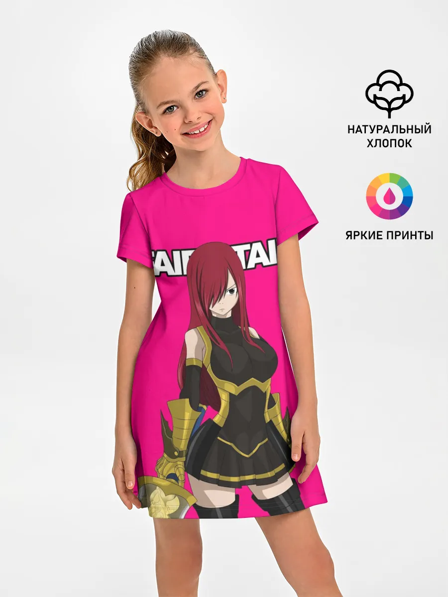 Детское платье / Эльза на розовом фоне