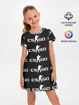 Детское платье / CSGO GLITCH LOGO