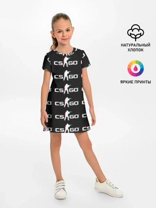 Детское платье / CSGO GLITCH LOGO
