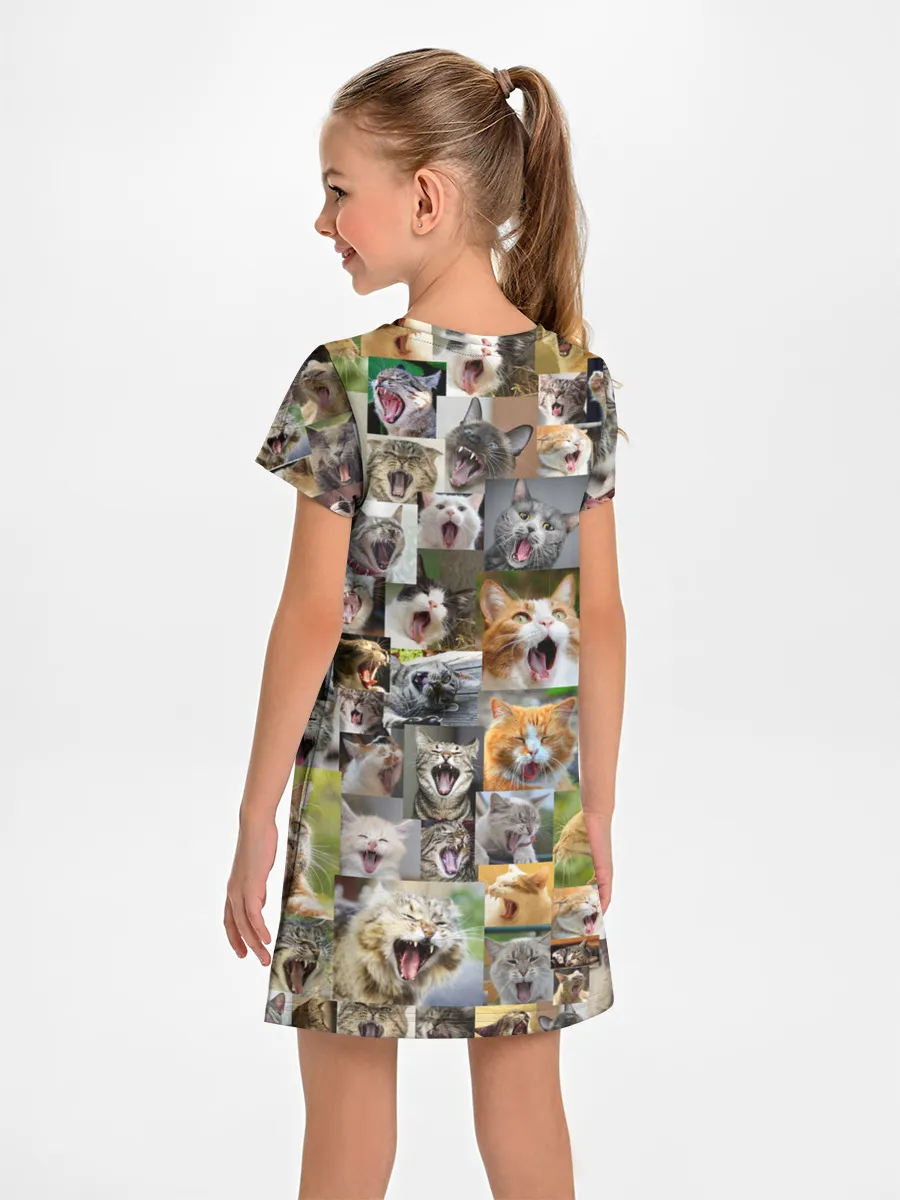 Детское платье / Неко ахегао цвет