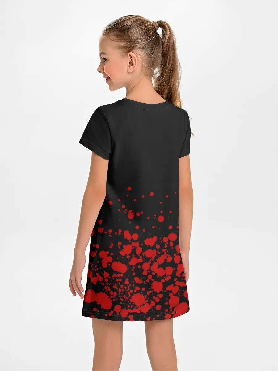 Детское платье / Убийца Акаме на черно-красно фоне