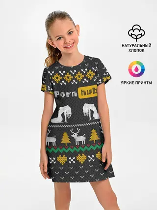 Детское платье / Pornhub свитер с оленями