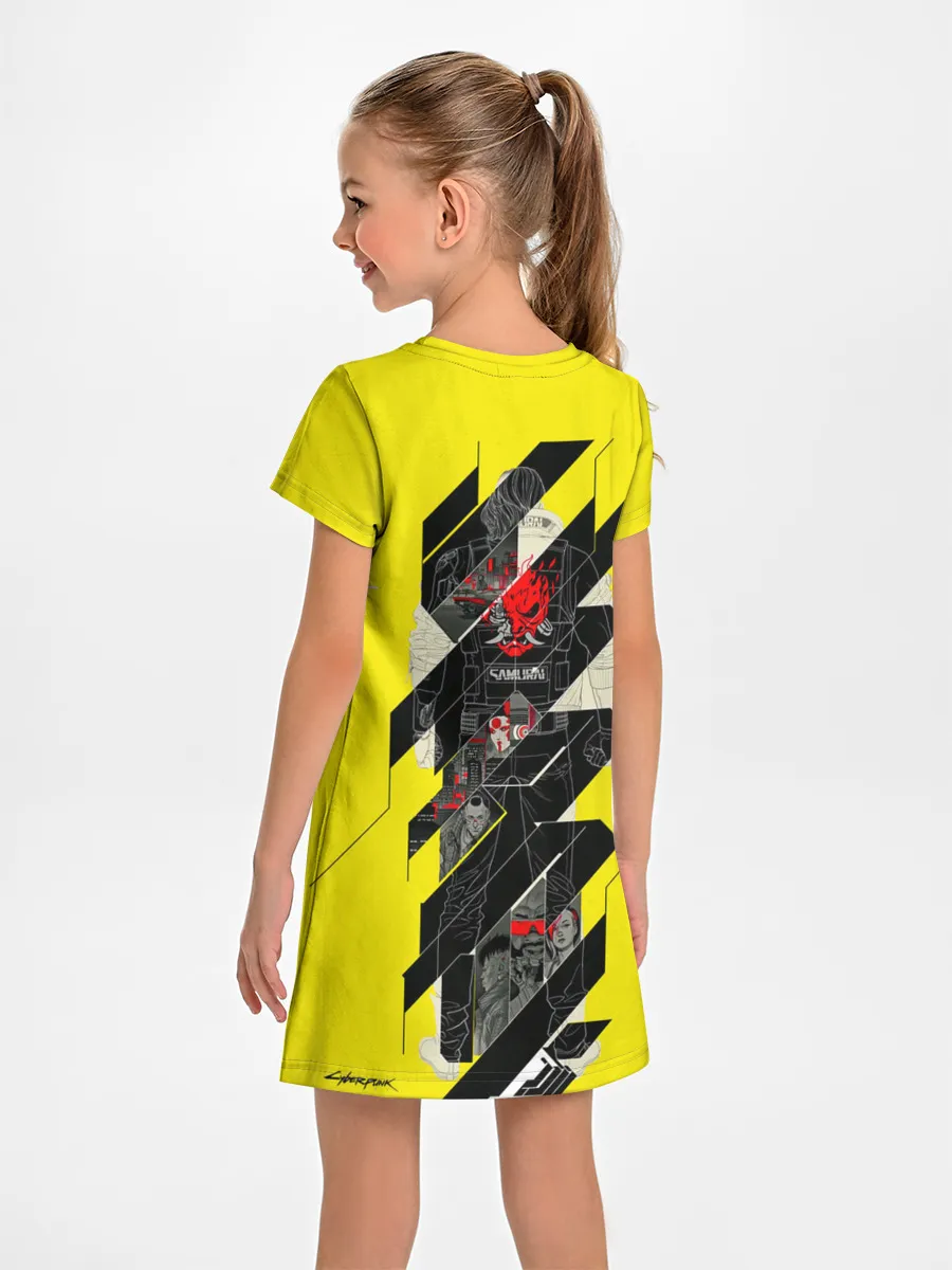 Детское платье / Киберпанк 2077 + Киану на спине