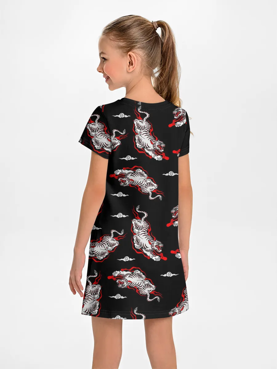 Детское платье / Японский стиль - тигры