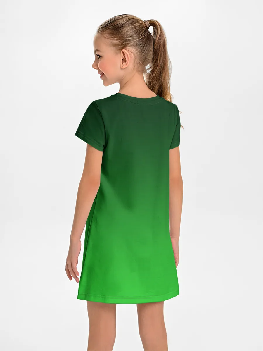 Детское платье / девушка лепрекон в зеленом