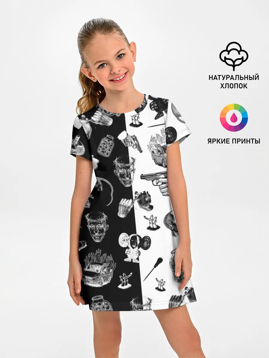 Детское платье / КРОВОСТОК ТАТУИРОВКИ ЧБ