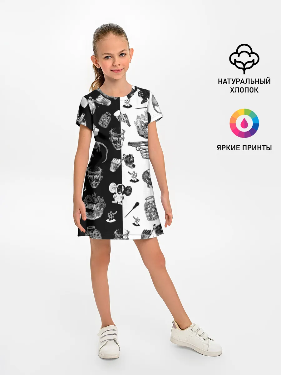 Детское платье / КРОВОСТОК ТАТУИРОВКИ ЧБ