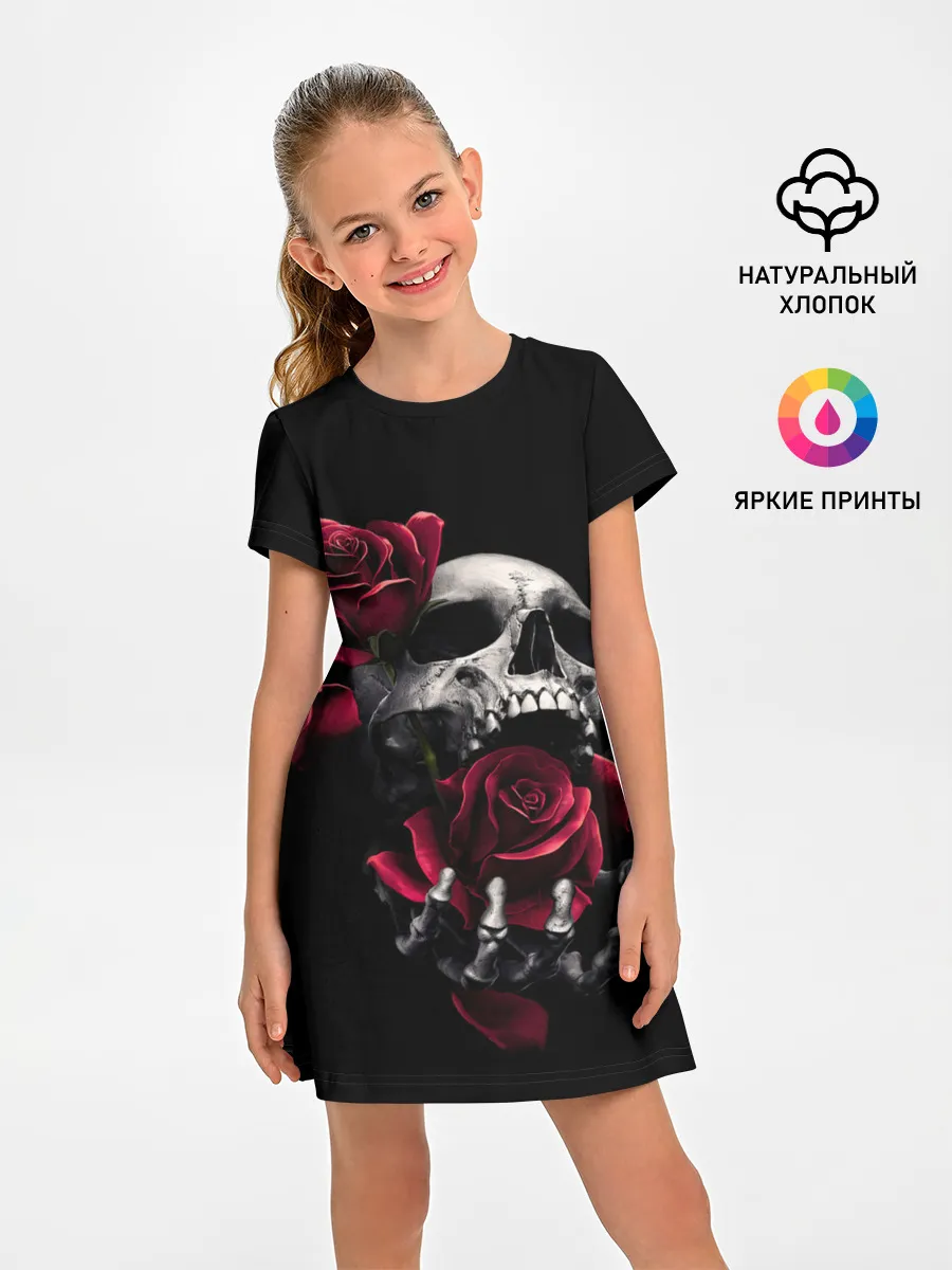 Детское платье / ЧЕРЕП И РОЗЫ