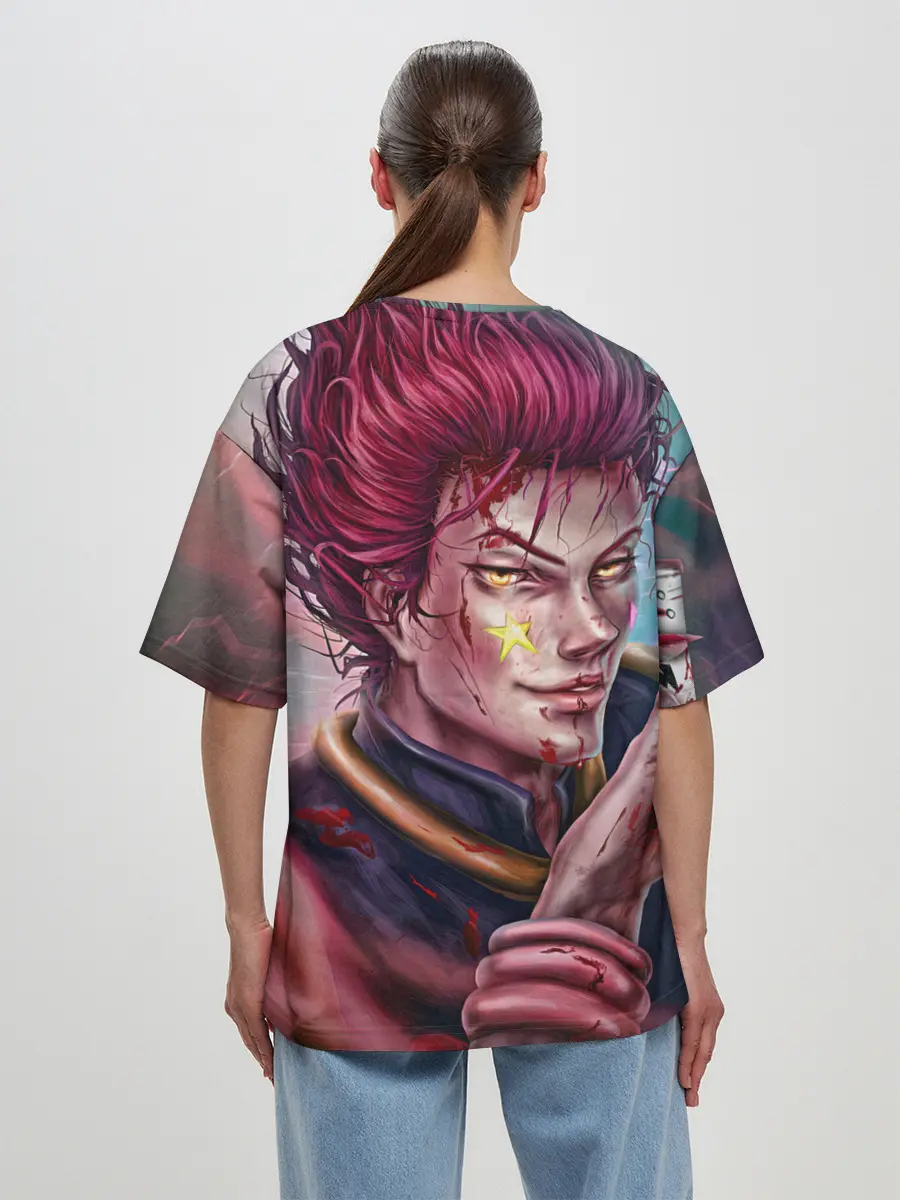 Женская футболка оверсайз / Хисока Мороу реалистичный арт