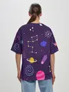 Женская футболка оверсайз / Космический пейзаж