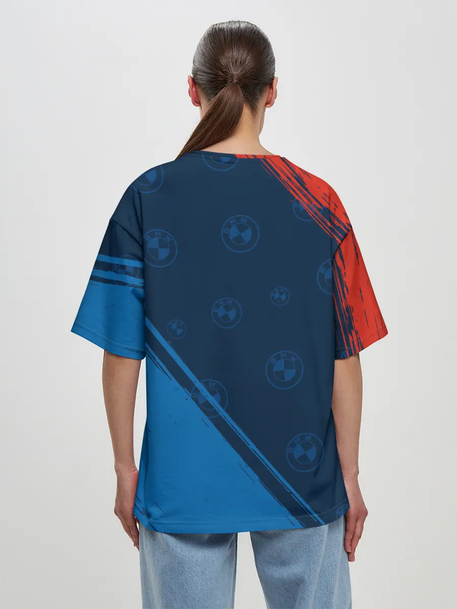 Женская футболка оверсайз / BMW / БМВ