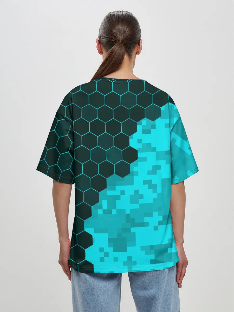 Женская футболка оверсайз / MINECRAFT / МАЙНКРАФТ